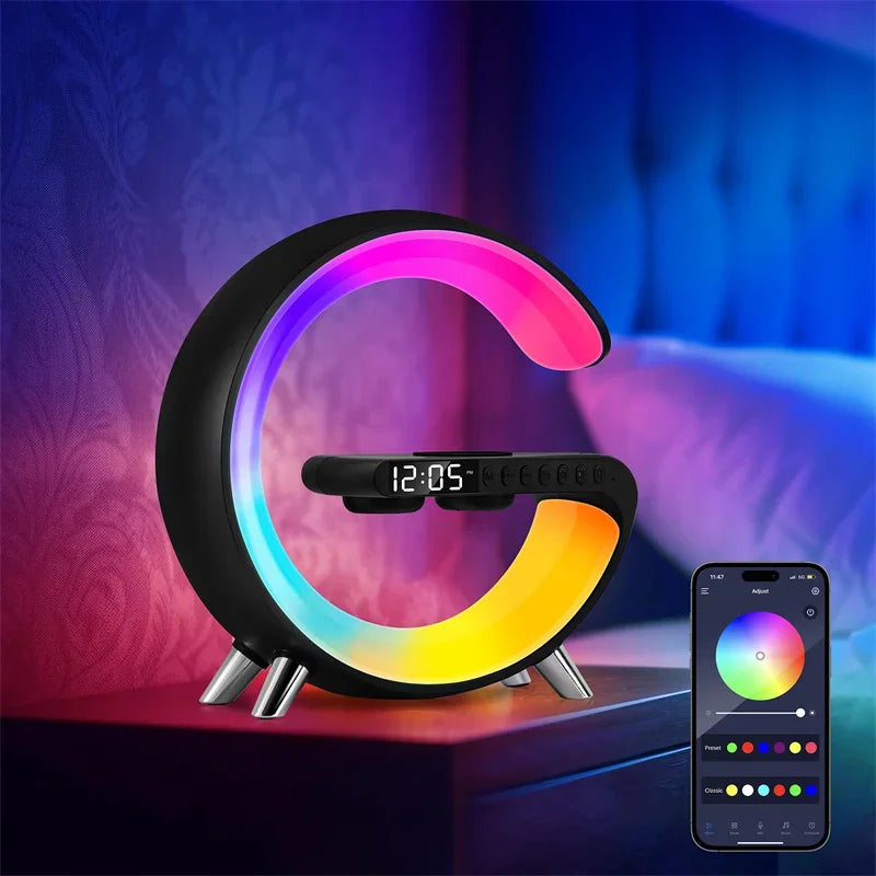 G Shaped LED Lamp Bluetooth Speake